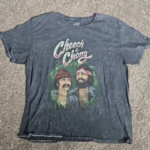 Cheech & Chong Stone Wash/Acid Wash Size XL Short Sleeve Funny Movie Shirt